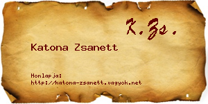 Katona Zsanett névjegykártya